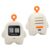 GLOGLOW Portable AI Robot Voice Chat Alarm 37 Languages (White)