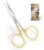 GLORY Professional Fly Tying Scissors, 4.5 Inch Razor Sharp Hair Scissors with Gold Loops, Stainless Steel Fishing Scissors for Flies, Lures & Precision Trimming – Straight Arrow Tip Shears