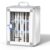 Glosen 24 Slots Cell Phone Storage Locker for Classroom, Portable Phone Locker with Key Lock & Handle, Wall Mounted Phone Lock Box for Office & School, Fits Most Smartphones (Silver)