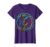 Glowing DNA Double Helix Science Art T-Shirt, Women, Purple, Large