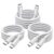 Gmulfvm 60W USB C to C Cable 3-Pack 3.3/6.6/10FT，CNC Aluminum Connector