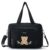 GOBABYMART Small Diaper Bag Tote, Maternity Baby Bag with Insulated Bottle Pockets & Stroller Straps, Diaper Bag for Moms (Small – Black Bears)