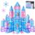 GobiDex 100PCS Magnetic Tiles Princess Toys for Girls, Princess Castle Magnetic Blocks with 4 Dolls & Stairs, Building Toys for 3 4 5 6 Year Old Girl Birthday Gifts