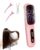 Go Brush Pro for Short Hair, Cordless Hair Straightener Brush (Pink)