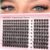 Goddvenus Natural Lash Clusters D Curl Wispy Eyelashes Clusters Fluffy Individual Lashes 10-16mm False Eyelashes for DIY Cluster Eyelash Extensions, Old-Money Elegance Look