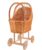 GODNOEI Woven Rattan Stroller Shaped Flower Basket