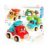 goeringii Toy Cars for Toddlers 1-3, Friction Powered, Light & Sound Toddler Car Toys with Mini Trucks (Excavator, Dumper, Fire), Early Educational Gift for Boys Girls (3 Pack)