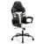 GOFLAME Video Gaming Chair with Headrest, Ergonomic Computer Desk Chair (White & Black)