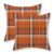 Gohdiwh Fall Plaid Pillow Covers 18×18 Inch Set of 2 Autumn Orange Navy Blue Plaid Decor Throw Pillows Harvest Thanksgiving Farmhouse Decoration Pillowcase Outdoor Cushion Cover for Couch Sofa Bed