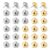 Goktvai 30pcs Star Push Pins, Star-Shaped Thumbtacks (Gold, Silver)