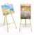 Gold Easel Stand for Sign-Heavy Duty Metal Art Easel for Wedding, Painting, Party, Posters & Commercial Display (Gold)