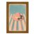 Golden Framed Raised Beach Hat And Sunglasses on Stripe Towel Poster Retro Summer Canvas Wall Art Coastal Relax Prints Painting For Move To New House Home Bedroom Dorm wall Decor 16x20in Golden Framed Raised