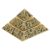 Golden Resin Pyramid Fidget Spinner Sculpture for Home and Study Desk