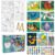 goldentime 8 Packs Predrawn Canvas for Painting Kids Painting Canvas for Kids Painting Kits for Kids 4-8, 48 Paints, 8 Brushes 2 Easels, 8 6×8 Printed Canvas to Paint for Girls Boys and Beginners