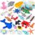 Goldge 25PCS 3D Printed Ocean Animals with 25 Learning Cards, 3-4″ Articulated 3D Printed Fidget Animals Bulk, Flexible 3D Printed Animals, 3D Shark, Octopus & Sea Creatures Toys