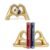 Gold Heart Hands Bookends & Picture Frame 3×3 for Home Shelf Decor