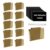 Gold Label Holders for Bin Clips, 10 Pcs Metal Clip Holders with 60 Chalkboard Stickers