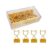 Gold Metal Cute Binder Clips Cat Shaped 3/4-Inch Width Mini Binder Clips in Acrylic Crystal Box Invoice Bill Clip Decorative Paper Clips Notes Letter for Office Home School(12Pcs)