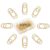 Gold Paper Clips, Fun Bookmarks Desk Accessories