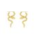 Gold Snake Dangle Earrings Vintage Gothic Snake Stud Earring for Women
