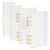 GOMAKERER 2 Sets A6 6-Ring Clear Acrylic Binder, 4 Clear Acrylic Binder Cover 4 Gold & Silver Metal Round Rings with 100 Sheets Lined Inner Papers for Office Meeting Travel Use