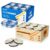 Gomedi 48 Rolls Blue Painter’s Tape & 48 Rolls Beige Masking Tape, 96-Pack Painting Supplies Bundle – 1 Inch x 55 Yd per Roll, Total 5280 Yds for Wall, Auto, Art & Crafts