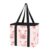 GOODOLD Reusable Grocery Bags Pink Pig Heavy Duty Foldable Shopping Totes with Reinforced Handles, 23L Collapsible Storage Bags for Car Trunk, Market, Travel
