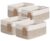 Goodpick 4 Pack Storage Baskets for Shelves, Rectangle Woven Baskets for Organizing, Cotton Rope Storage Bins for Baby Toys, Decorative Basket for Gifts, 13”L x 8”W x 6”H, Brown & White