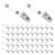 GOOHOCHY 120pcs Metal Id Badge Clips with PVC Straps for Work and School Activities Double Hole Badge Holders Featuring Versatile Usage and Tight Grip Silver Plastic