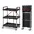Goplus 3-Tier Folding Utility Cart w/Swivel Wheels,Tool-Free Assembly