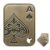 GoQQby Fidget Toys Adults, Metal Keychain Poker Fidget Slider, Magnetic Poker Push Card, Cool Office Gadgets, Relieve Stress, Gift Fidget Toys for Men (Gold)