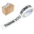 GORGECRAFT 91m*45mm Thank You Packing Tape Pink Printing Shipping Tape with Black Letters Self-Adhesive Stickers Decorative Strips for Boxes Sealing Parcel Packaging Gift Wrapping DIY Crafts