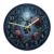 Gothic Bat and Rose Lunar Halloween Wall Clock