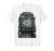 Gothic Ivy Clock Tower Ruins Illustration T-Shirt, Men, White, Small
