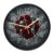 Gothic Skull and Rose Skulls Halloween Wall Clock