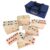 GOTHINK Giant Wood Dominoes Game Outdoor Set for Adults and Kids, 28pcs Jumbo Large-Format Domino Tile with Carrying Bag for Birthday Holiday Family Party Games & Outdoor Lawn and Backyard Activities
