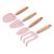 GOTOTOP 4 Pcs Kids Garden Tool Set with Wooden Handle Iron Head, 7 Inch