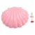 GOWENIC Musical Jewelry Box, Cute Shell Shape Music Box for Girls with Makeup Mirror, Kids Jewelry, Retro Style Childrens Musical Organizer (Pink)