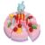 GOWENIC Simulation DIY Birthday Cake Toy for Kids 3+ Educational Gift, Detachable Accessories Sticker, Repeatedly Cut Fun for Boys Girls ([Pink] 37-piece Set/Express Box 214g)