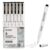 Grabie Micro Fineliner Pens, 6 Black Fine Line Waterproof Drawing Pens, Assorted Point Sizes for Sketching, Illustration, Journaling, Art Supplies