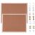 GRADENEVE 2 Sets Creative Cork Board Bulletin Boards for Office and Household Wood Frame and Metal Material Decorative Display with Nails for Hanging Stylish and Functional