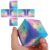 Gradient 3×3 Speed Cube, UV Printing Cube Magic Cube Educational Puzzles Toys for Kids,Beginners and Adults (Stickerless) Blue-PIink-Blue