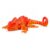 Gradient Articulated Chameleon Toy, Glossy 3D Printed Lizard Fidget with Smooth Joints, Unique Desk Decor（Orange）
