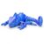 Gradient Articulated Chameleon Toy, Glossy 3D Printed Lizard Fidget with Smooth Joints, Unique Desk Decor（Blue ）