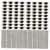 Graduation Cap Stickers for 50 Sheets 50 PVC Black Invitations