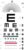 Grafco 1241 Illiterate Hanging Eye Chart, 20′ Distance, 22″ Length x 11″ Width