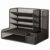 Gralara Desktop File Organizer File Sorter Desk Organizer Document Holder With Multi Compartment Stepped Shelves Metal Mesh Construction Suitable for office home workspace area