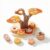 Gralara Toy Dessert Stand with Treats Tabletop Wooden Tea Party Toy Imaginative Playset for Preschool