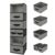 GRANNY SAYS Hanging Closet Organizer 6 Shelves, Closet Organizers and Storage with 5 Drawers, 6 Side Pockets Closet Hanging Organizer, Hanging Storage Organizer for Closet, Baby Clothes, Gray