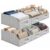 GRANNY SAYS Trapezoid Closet Storage Bins, Storage Baskets for Shelves, Linen Closet Organizers and Storage, Closet Organizer Bins for Clothes, Toys, Towels, Gray, 6-Pack